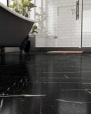 $3.59/sq. ft. ($71.90/Box) Thickness 7.0 mm Vinyl Tile - Curate  "NERO MARQUINA" with Attached Underlayment