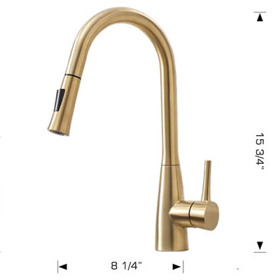 Gold Single-Handle Kitchen Faucet 200108GD