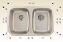 207022 Undermount Stainless Steel Kitchen Sink