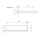STAIR TREAD SOLID MAPLE ST201 42”*10 1/2”*7/8” Square Edge With the Return Open Right