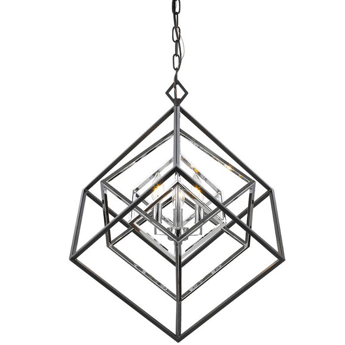 EUCLID Chandelier (Chrome + Matte Black)