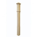 STAIR NEWEL POST PF102 F2 Chamfer 3 1/2” Red Oak