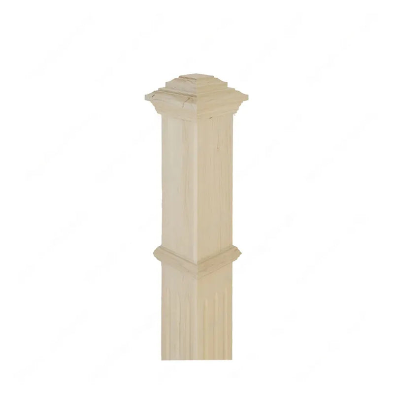STAIR NEWEL POST PF201 F1 Fluted 3 1/2”*48” Maple