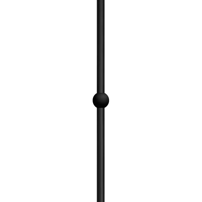 STAIR BALUSTER PTMBALL1B 9/16″ROUND SINGLE BALL MODERN TUBULAR METAL 1 3/16″ X 44″ – SATIN BLACK