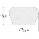 WH1158258O RAISED OAK HANDRAIL 2 21/32″ X 1 5/8″ X 12 FT.