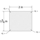 WH41342O MODERN OAK SQUARE HANDRAIL WITH ROUNDED CORNERS 2″ X 1 3/4″ X 12 FT.