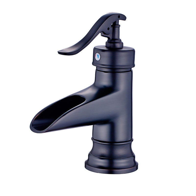 Oil Rubbed Bronze 1 Hole Single-Handle Bathroom Faucet 107-11AB