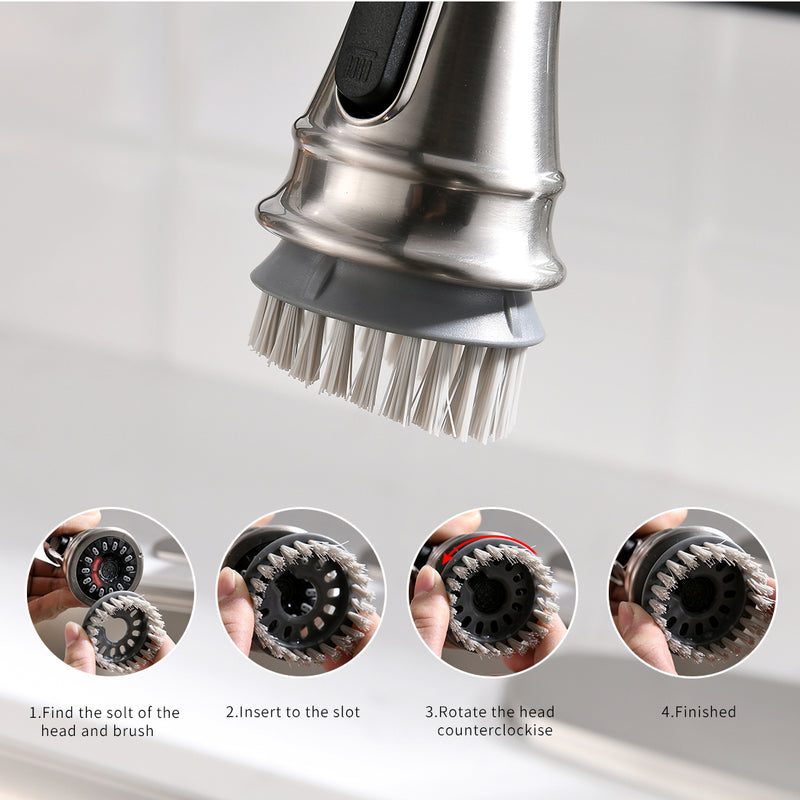 Brushed Nickel Single-Handle Kitchen Faucet 1177-33N