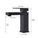 Black 1 Hole Single-Handle Bathroom Faucet 1181-11B